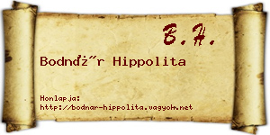Bodnár Hippolita névjegykártya